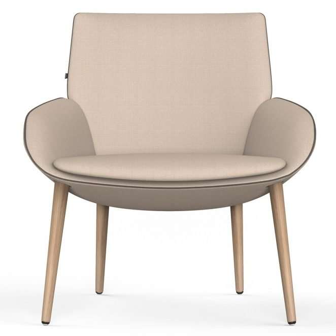 Sillón Noom con respaldo medio y 4 patas de madera - Imagen 6