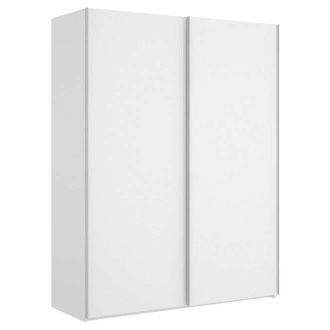 Armario con dos puertas correderas de 150x65x205 blanco brillo 26 K12132