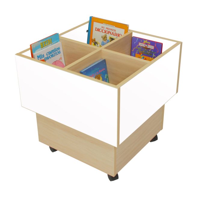 Cubo libreria blanco y haya 17 602103E23