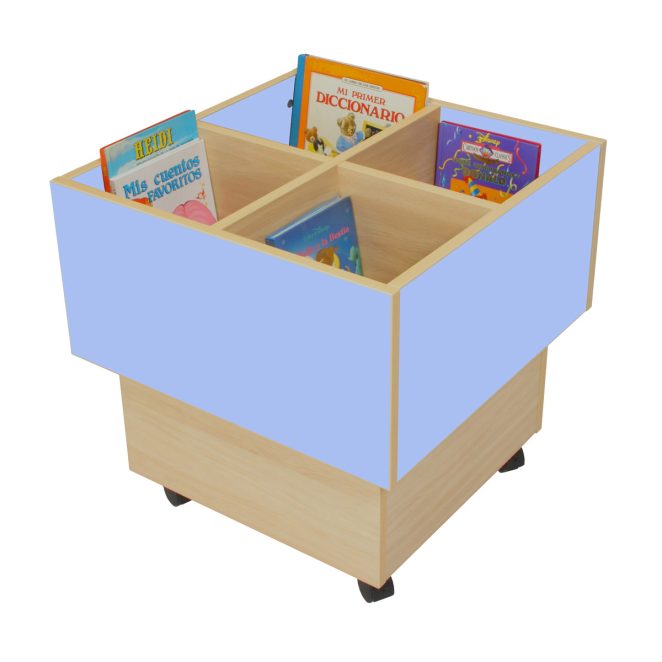 Cubo libreria color celeste para libros 17 602103E14