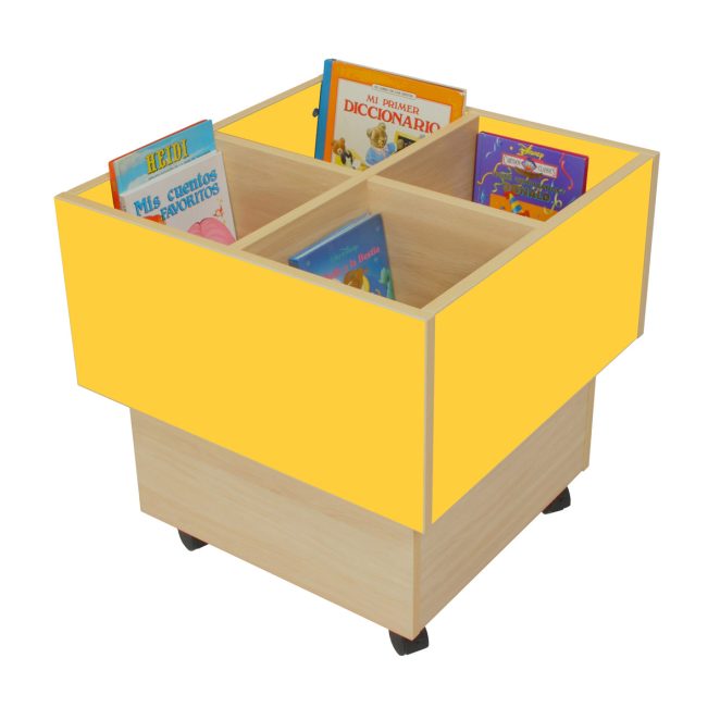 Cubo libreria para biblioteca infantil amarillo 17 602103E17