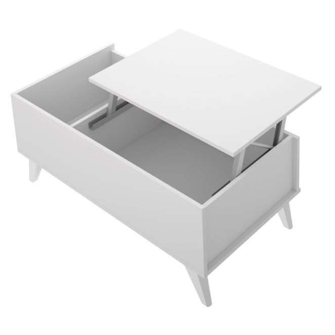 Mesa de centro elevable Ness blanca 26 K72543