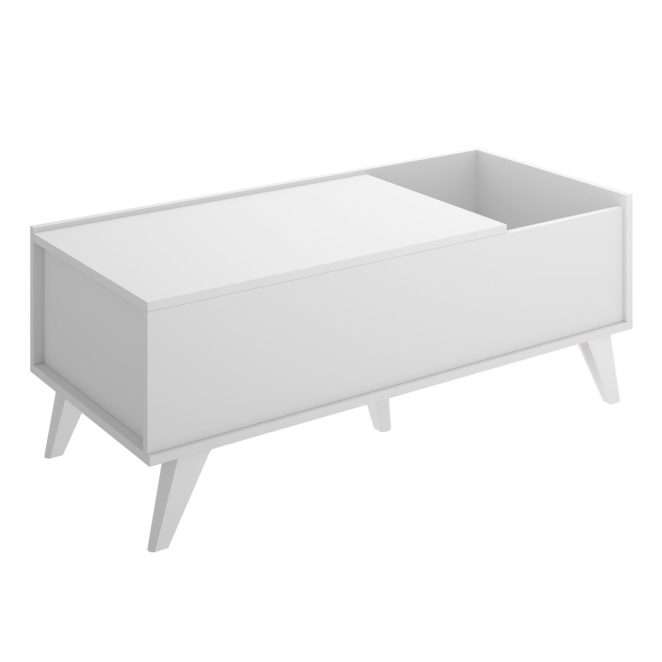 Mesa de centro elevable Ness de 99x60x41 blanca 26 K72543