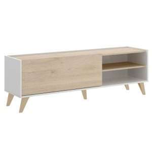 Mueble bajo TV Ness blanco y acacia 155x43x47cm 26 K5434386