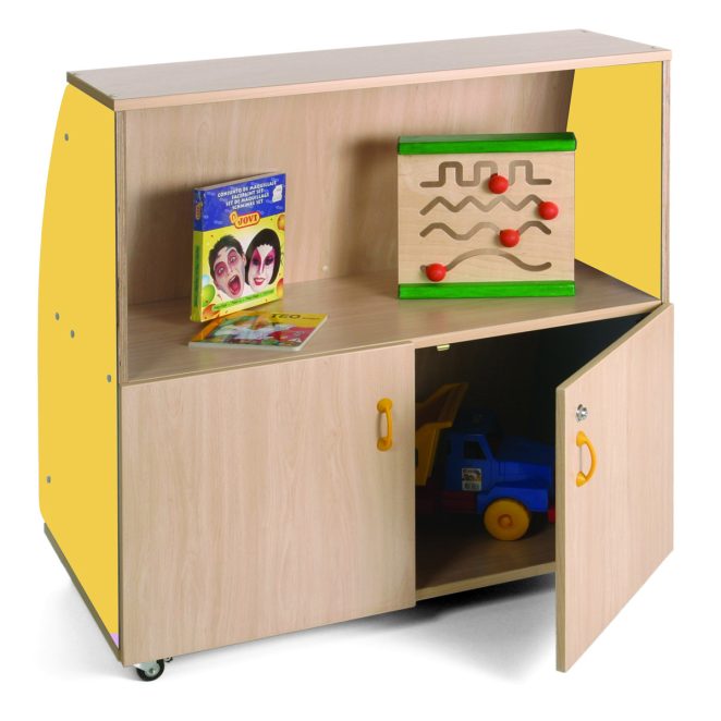 Mueble expositor de libros amarillo escolar 17 600902E17