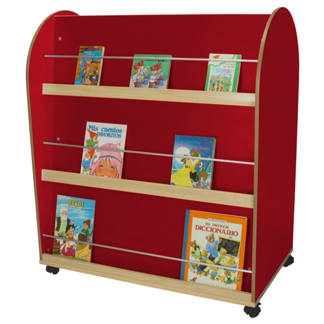 Mueble expositor de libros con revistero rojo 17 602102E10