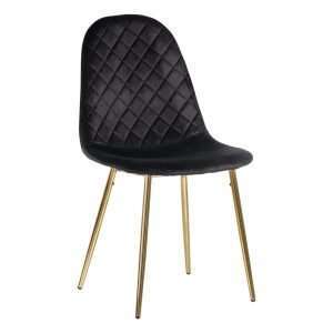 Silla Diamant de terciopelo color negro 31 605642