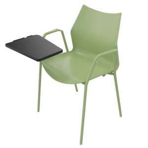 Silla verde con pala de escritura 48 TZ6 VE